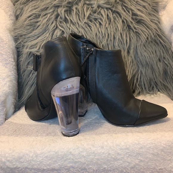 Free Press Clear Heeled Booties - Picture 2 of 6